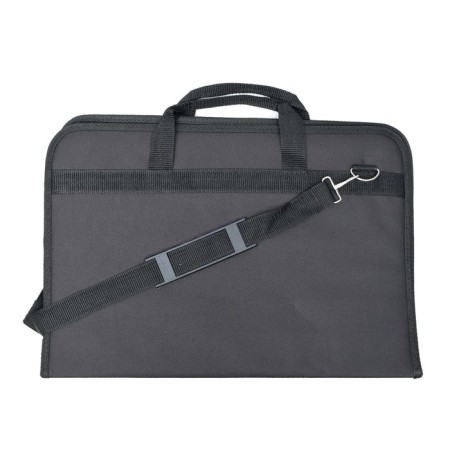 Folder for drawings and drawings for artists A3, 450 x 320 x 30 mm, handles, frame, textile, 3 pockets, black, estado-5