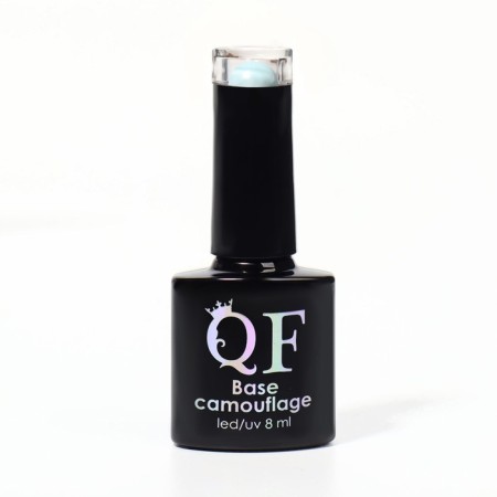 Camouflage base for nails, 3 phase, 8ml, LED/UV, Blue color (032)-7