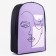 Backpack School Textile Face Line, 25x13x37 cm, lilac color