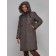 Coat insulated winter female, size 48, dark gray color