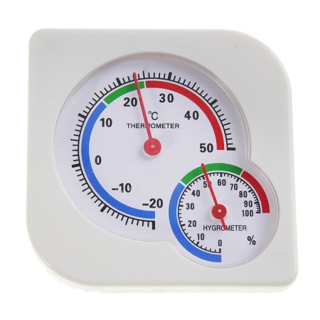 Street thermometer, hygrometer, white