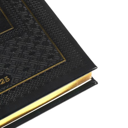 Dated diary 2024 A5 176 sheets, Devente.symbol, hard -skinned artificial leather, embossing foil, lies, cream block 70 g/m2, black-5