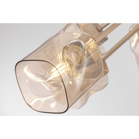 Ceiling lamp 40W, 8XE14, 25x82 cm, matte gold-1