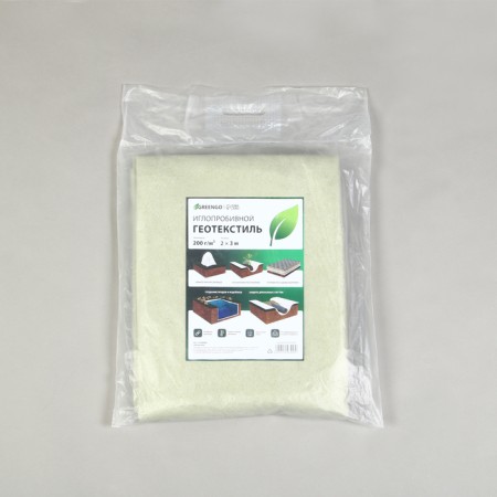 Geotextile needle-proof, 3 × 2 m, density 200 g/m², with UV stabilizer, white, Greengo-9