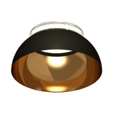Front nozzle for a lamp body with a diameter of the hole D85mm ambrella like, Diy Spot, N8145, GX53, Black Sand color, Gold polished, transparent gold.