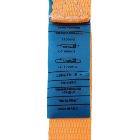 Cargo screed with a mechanism, tape width 25 mm, load 800 kg, length 6 m-3