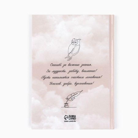 Diary A5, 80 liters, a solid cover "Teacher: Golden Globe with a pen"-3