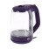 Electric kettle Luazon LSK-1809, glass, 1.8 l, 1500 watts, backlight, purple