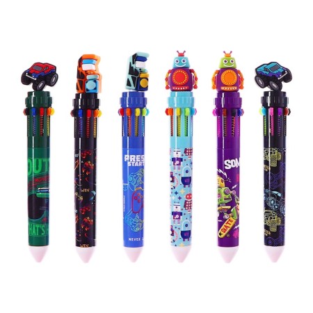Automatic ballpoint handle, 10 color, barcode on a piece, mix robot/machine-1