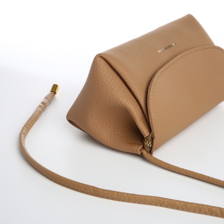 Bag Women's Messenger on magnet, beige color-2