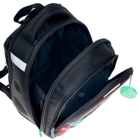 School frame backpack, 38 x 30 x 16 cm, 3D-risun, calligrata t "Cool car"-12
