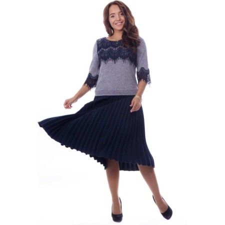 Women's dress, size 42, blue color-1