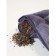 Siddle with buckwheat luster, size 43x43 cm, canvas, velor, blueberry color