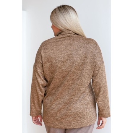 Women's turtleneck, size 66, brown color-4