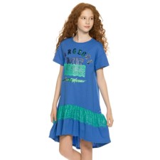 Dress for girls, height 116 cm, blue color
