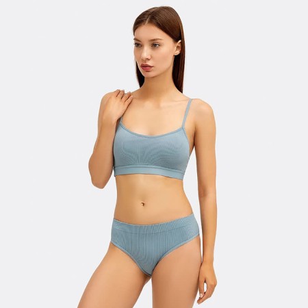 Panties female slips, color gray-green, size 46 (m)-3