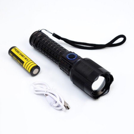Manual lamp 1500 lm, 3000 mAh, p50, 3 modes, charge indicator, sensor, zoom, type-s-3