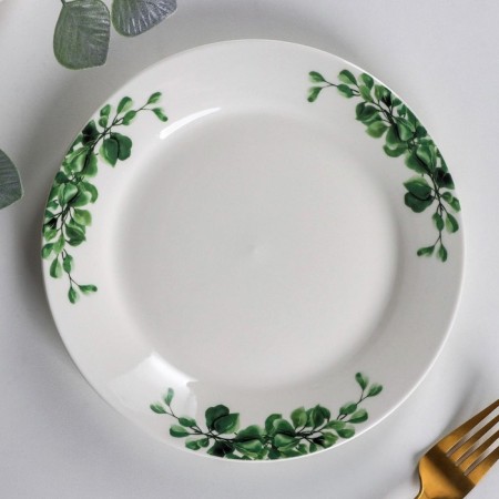 Plate porcelain dessert shade "Eucalypt", d = 20.5 cm
