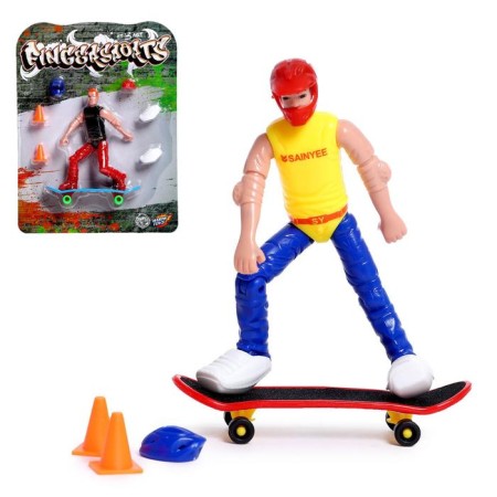 Finger skateboard with a figure, mix