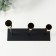Summary Metal for 3 candles "Achilles" black with gold 20x6x18 cm