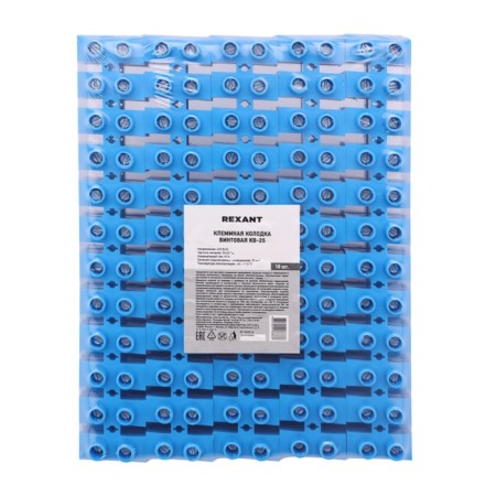 Klement screw block KV-25 10-25, current 60 A, polypropylene blue rexant (10 pcs.-1
