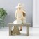 Polystone souvenir "Mom with her daughter, with lavender sit on the bench" 12.5x9.5x17.5 cm