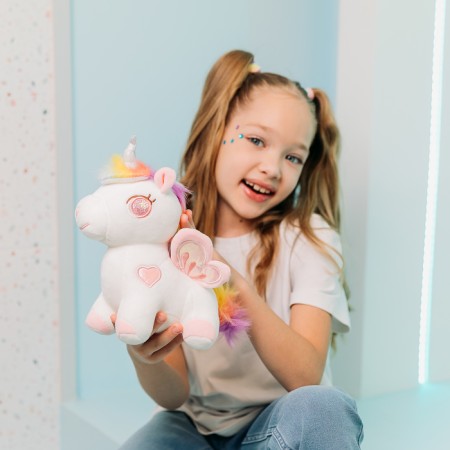 Soft toy "Unicorn", with felt -tip pens and stencils mix-7