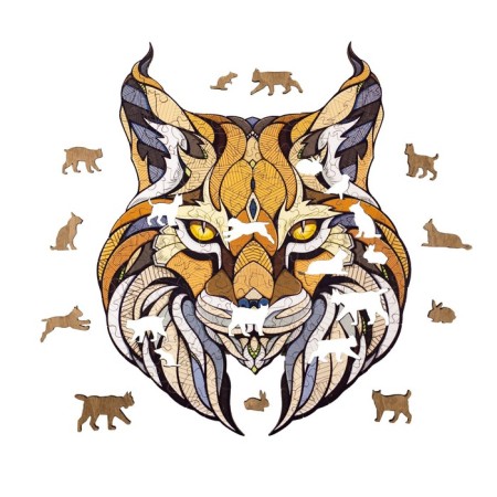 Wooden puzzle Ewa, lynx, 25 × 20 cm, puzzle-9