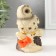 Souvenir Polystone "Owl on a branch with flowers" 8x7x11 cm