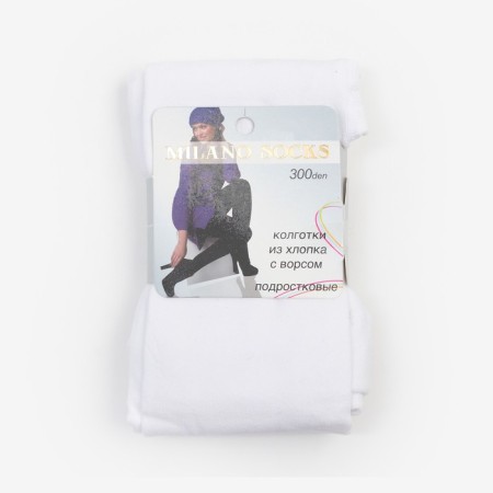 Pantyhose children 300 den, white color, height 116-128 cm-3