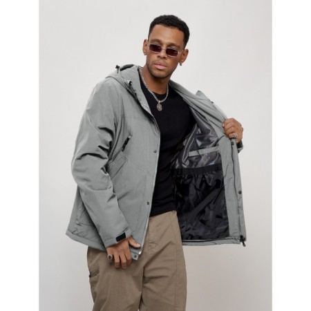 Sports male jacket, size 50, gray color-10