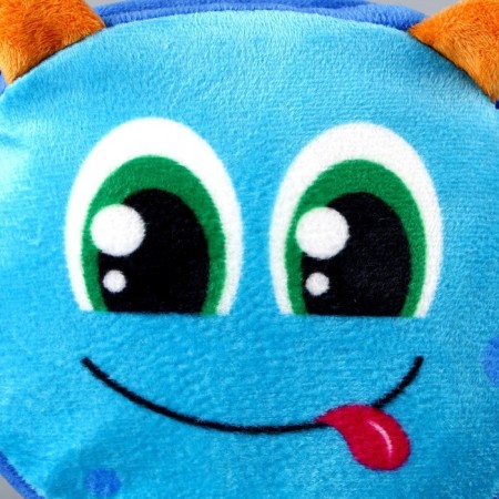 Baby plush backpack for a boy, round "Montrustrik", 18 × 18 cm-3