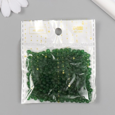 Glass glass 6/0 "matte translucent. Green moss" 30 g-3
