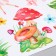Stick plastic interior color "Forest Fairies with Mushrooms" 35x60 cm