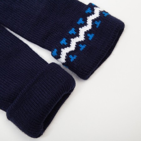 Women's mittens, dark blue color, size 18-2