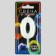Свеча для торта, цифра «0» , светится в темноте, 4 х 10 см.