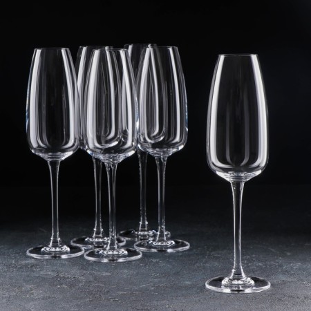 A set of glasses for champagne ANSER, 290 ml, 6 pcs