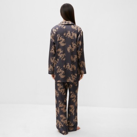 Female pajamas (shirt and trousers) KAFTAN "Dragon", size 48-50, graphite-5