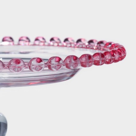 Glass Cake stand "Rose", 19.5 × 10 cm-1