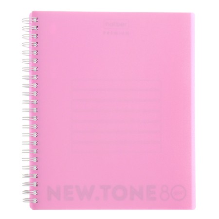 A notebook of 80 sheets in a cage, on the crest "Newtone Pastel Pion", plastic cover, block 80 g/m2