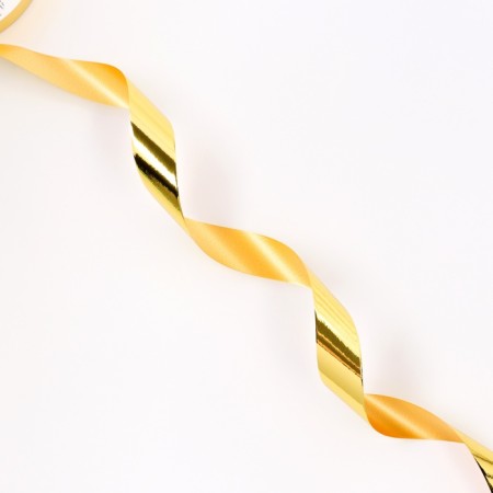 Ribbon for decor and gifts, "metallic", gold, 2 cm x 50 m-2