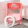 Children's lining - a seat on the toilet "notes", with a soft seat, the color is pink
