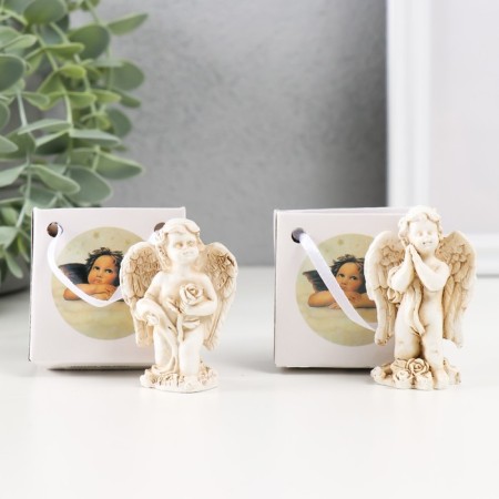 Souvenir Polystone "Angel and Flower" mix 2.5x4.2x5.5 cm-1