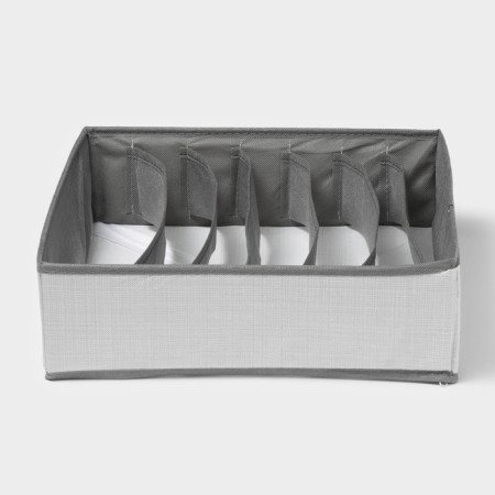 Organizer for storing linen "Thread", 7 cells, 33 × 32 × 10 cm, color gray color-1