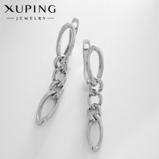 Earrings Metal Xuping chains, silver color