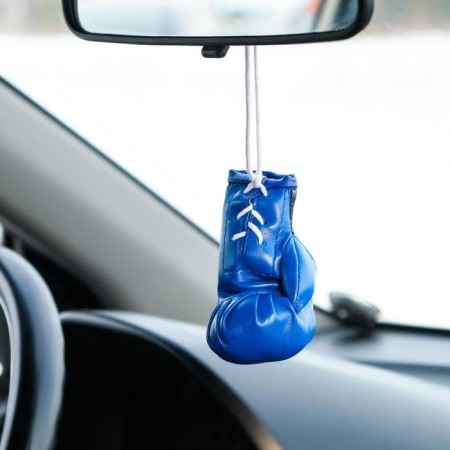 Mirror decoration, boxing glove, 9 × 5 cm, blue
