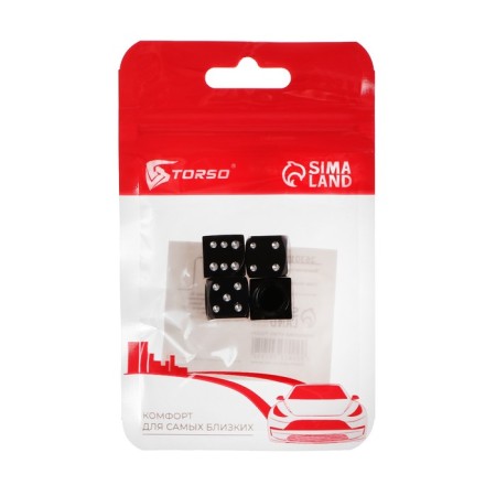 Cap on the valve Torso Cube, black, set 4 pcs-2