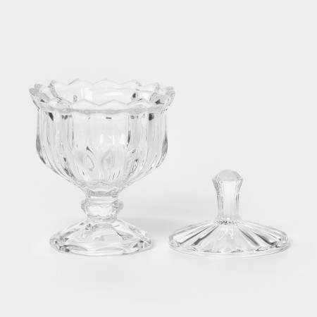 Glass vase on the leg, 150 ml, d = 9.5 cm, h = 15 cm-1