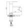 ACCOONA A96201, 1-crap mixer for the shell, 35mm cartridge, h = 18cm, stainless steel