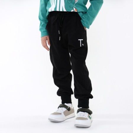 Sports pants for boys, black color, height 80-86 cm